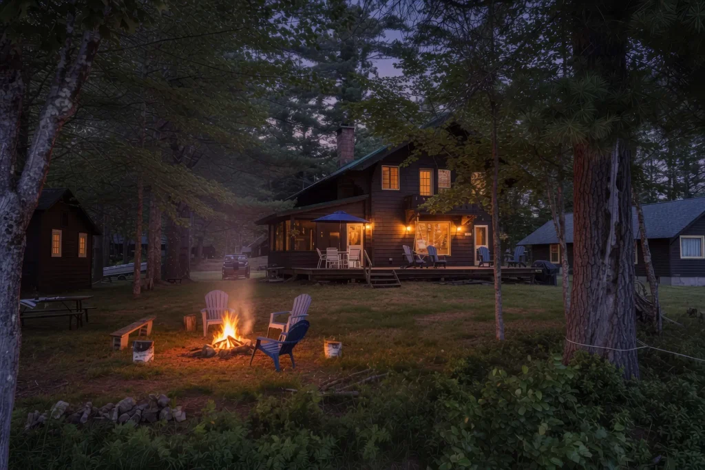 Swiss Chalet Retreat with 200 Feet of Raquette Lake Waterfront 24