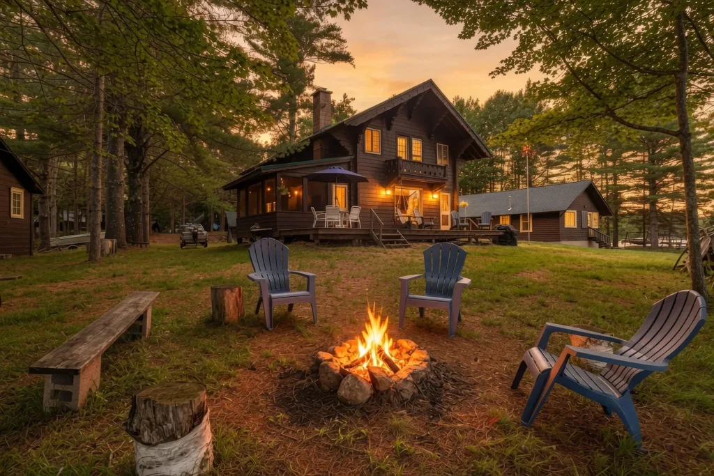 Swiss Chalet Retreat with 200 Feet of Raquette Lake Waterfront 4